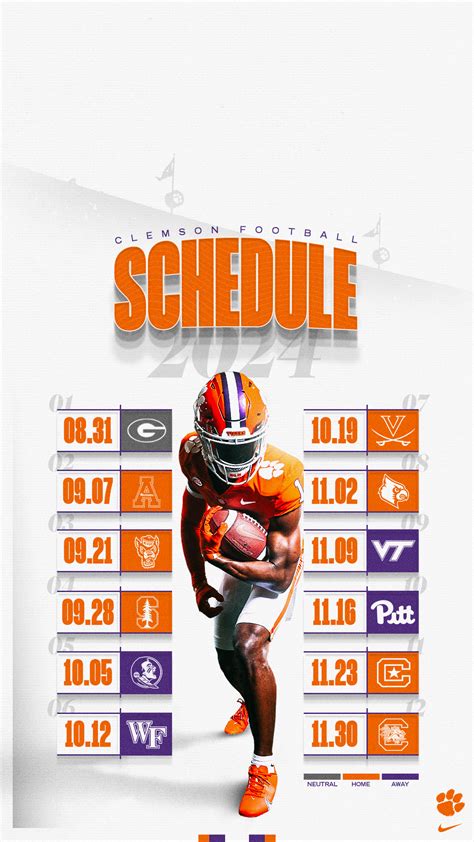 clemson athletics schedule|clemson football schedule 2024 season.